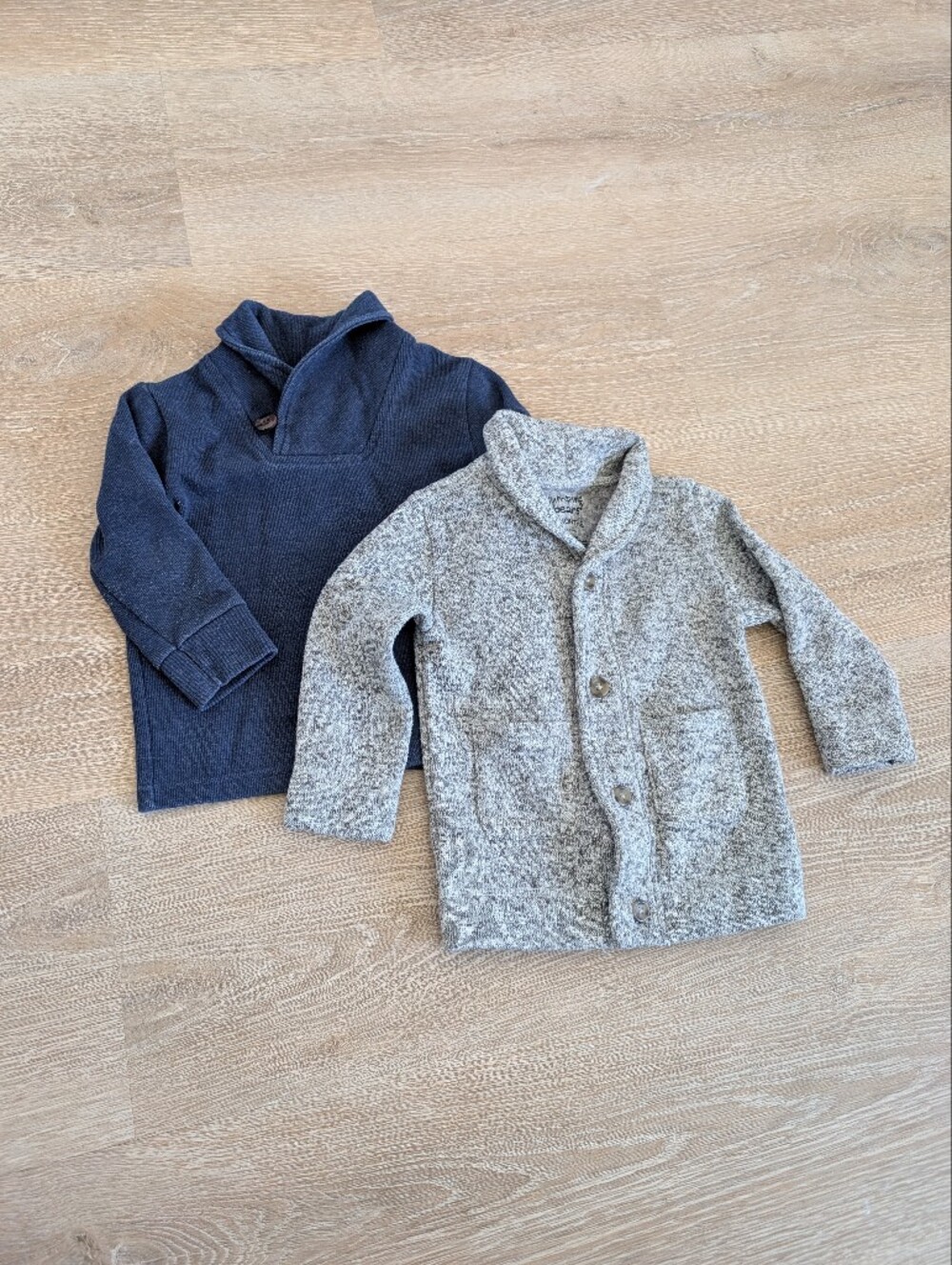 ✨4 for 12 Jumping Beans Gray Cardigan + Blue Cherokee Pullover Bundle 18M/2T